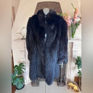 Stunning Black Fox Fur Coat